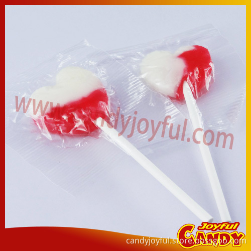 Strawberry Flavored Lollipop Heart Candies
